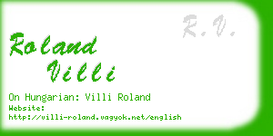 roland villi business card
